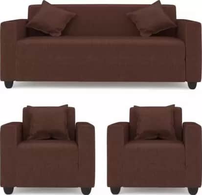 Viva Sofa Set (3+1+1) Seater in Brown Colour - left_view