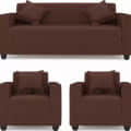 Viva Sofa Set (3+1+1) Seater in Brown Colour - left_view