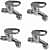 Foam Flow Bib Cock (Set of 4) (Wall Mount Installation Type) - left_view