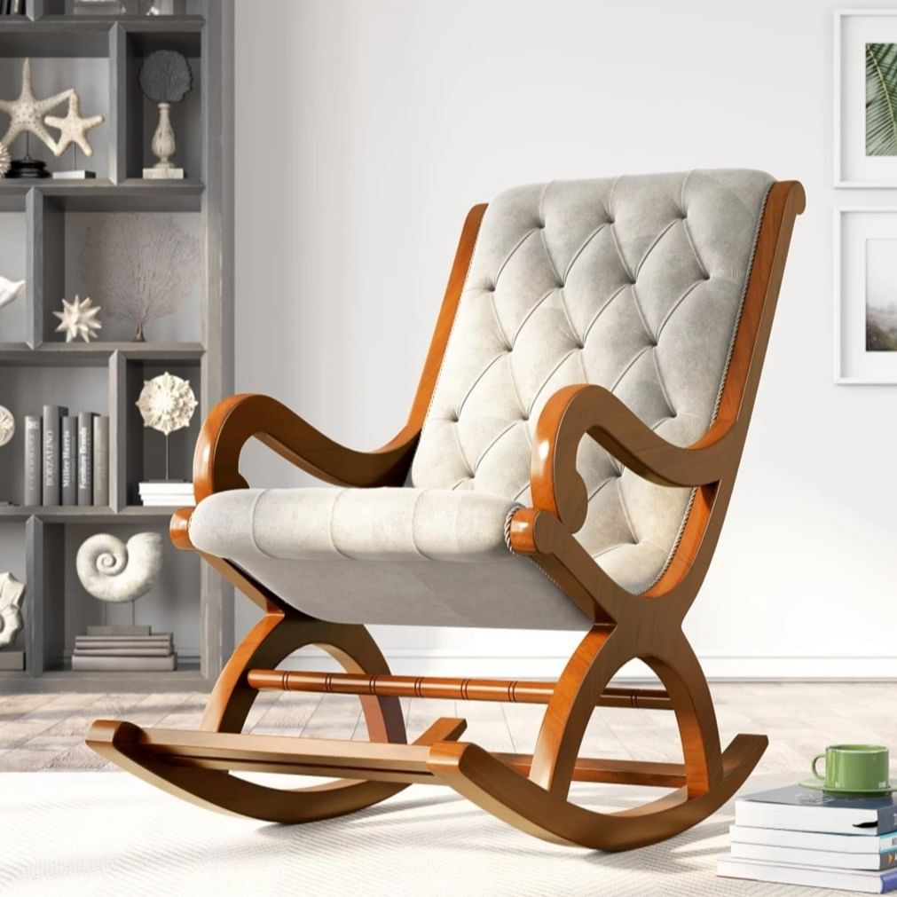 Wooden relaxing deals chair online shopping