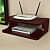 Wall Mount/Set Top Box Stand (Brown) - front_view