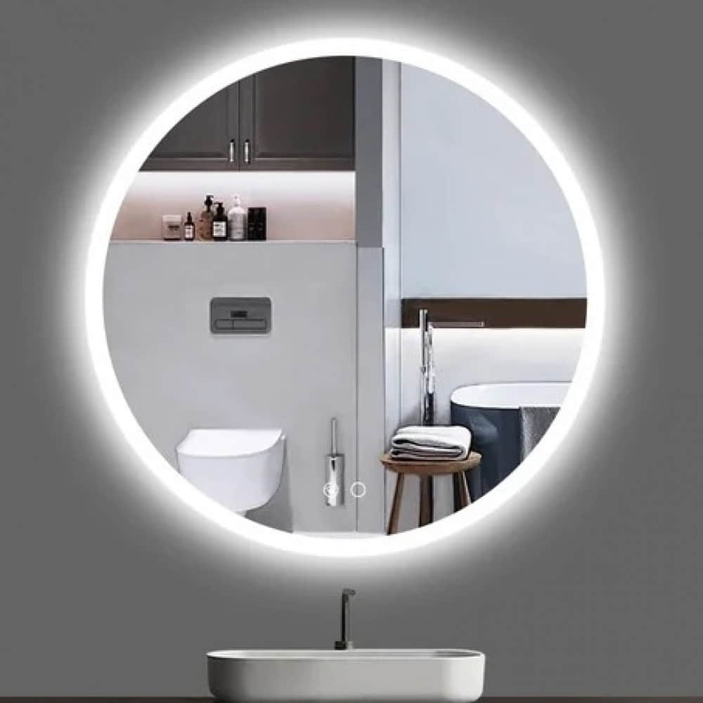 Round LED Mirror for Bathroom - photo