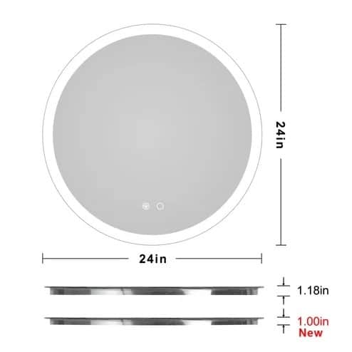 Round LED Mirror for Bathroom - bottom_view
