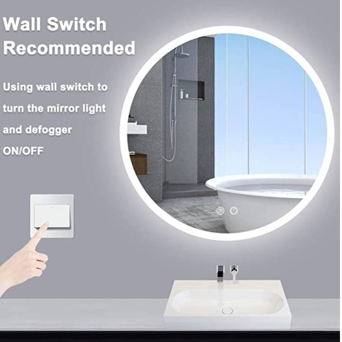 Round LED  Wall Mounted Vanity Mirror