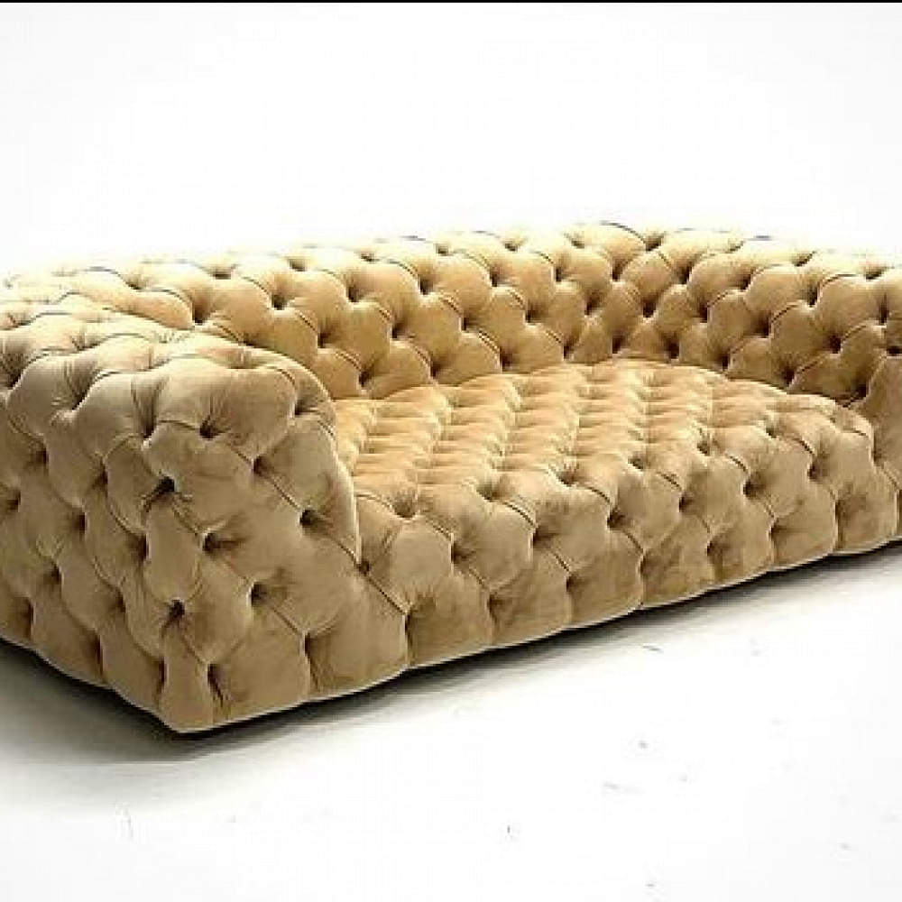 Chesterfield Sofa In Cream Colour - photo