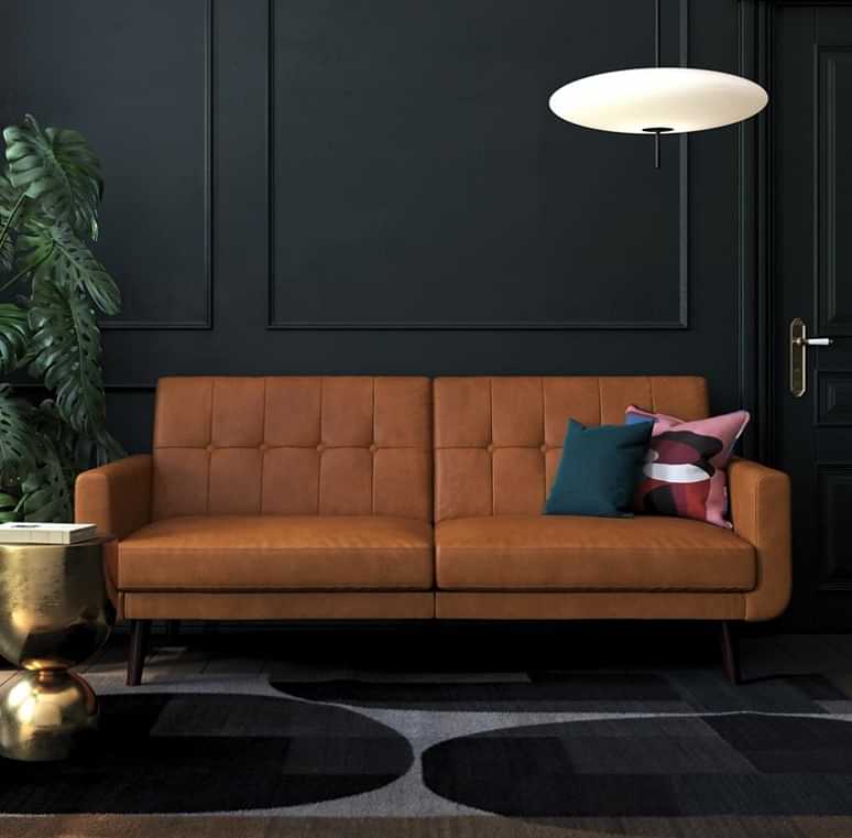 2 Seater Sofa(Camel Faux Leathern) - photo