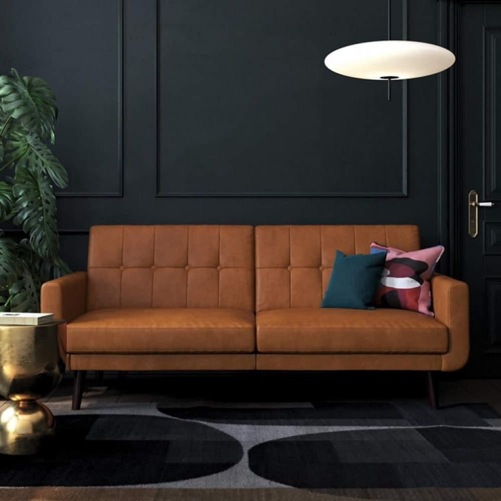 2 Seater Sofa(Camel Faux Leathern) - photo