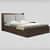 Teak Wood Double Bed With Mattress & Storage - left_view