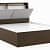 Teak Wood Double Bed With Mattress & Storage - top_view