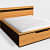 Oak Modern Bed Of Solid Wood With Mattress - photo