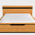 Oak Modern Bed Of Solid Wood With Mattress - front_view