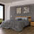 Oak Modern Bed Of Solid Wood With Mattress - left_view