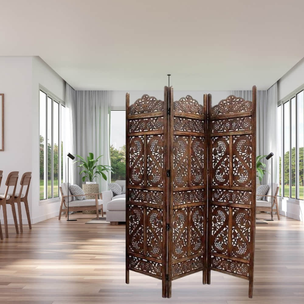 Wooden 3 Panel Partition - photo