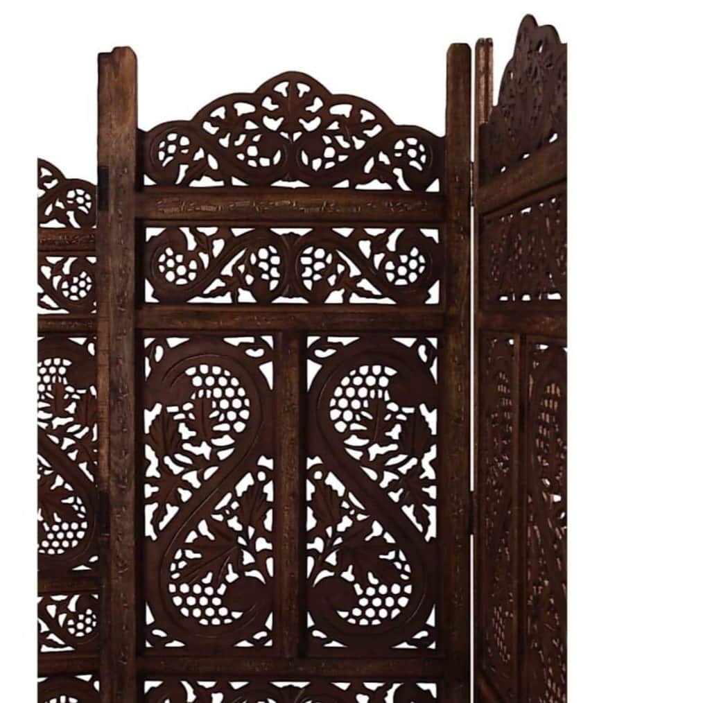 Wooden 3 Panel Partition - rear_view