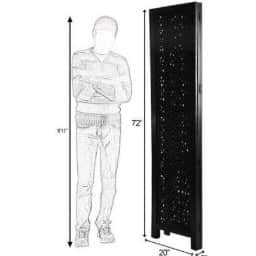 Wooden 3 Panel Partition - right_view