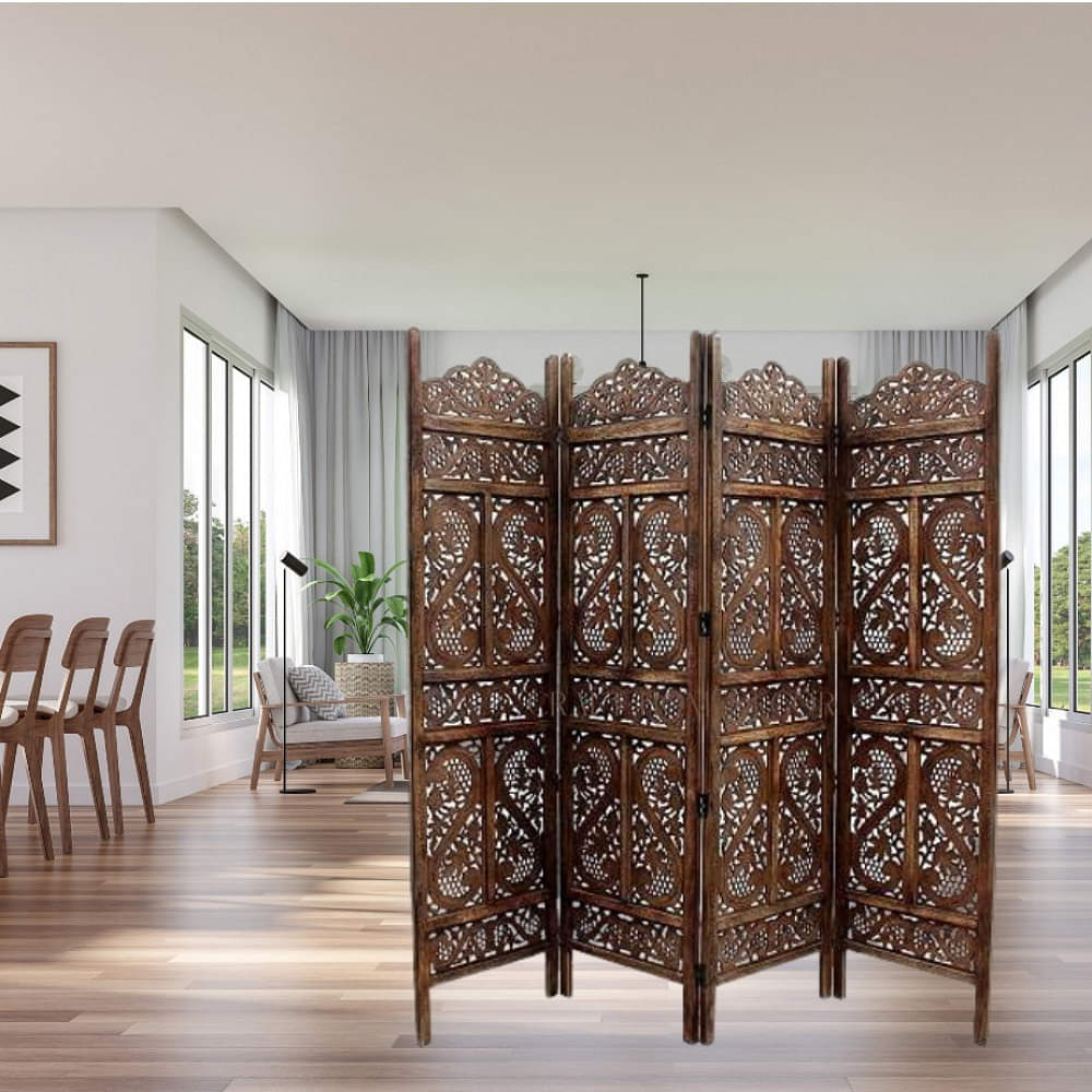 Wooden 4 Panel Partition - photo