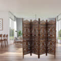 Wooden 4 Panel Partition - front_view