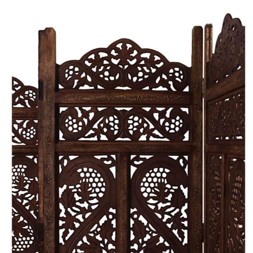 Wooden 4 Panel Partition - rear_view