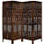 Wooden 4 Panel Partition/Divider - front_view