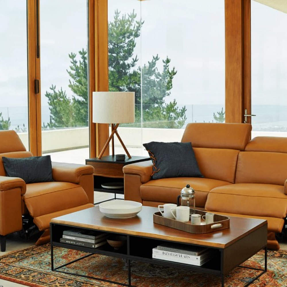 Recliner Leather Sofa Set (2+1) - photo