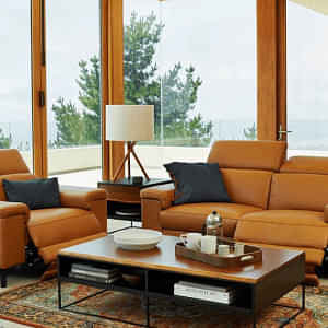 Recliner Leather Sofa Set (2+1) - photo