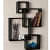 Floating Wall Shelf with 4 Shelves (Black) - photo