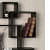 Floating Wall Shelf with 4 Shelves (Black) - top_view