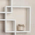 Sacramento Intersecting Floating Wall Shelf (4, White) - top_view