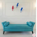 Lounger Sofa In Sky Blue - front_view