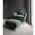 Modern Velvet Chair With Stool - photo