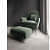 Modern Velvet Chair With Stool - top_view