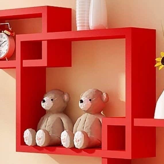 Intersecting Wall Shelves (Set of 3) - rear_view