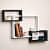 Black & White Intersecting Wall Shelves (Set of 3) - photo