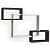 Black & White Intersecting Wall Shelves (Set of 3) - top_view