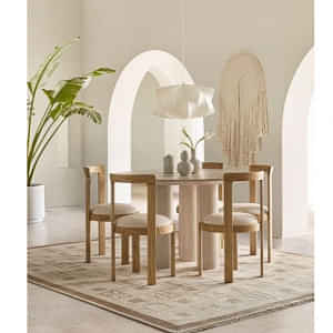 Round Dining Table with 5 Chairs - photo