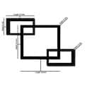 Wooden Black Decorative Wall Shelves (Set of 3) - rear_view