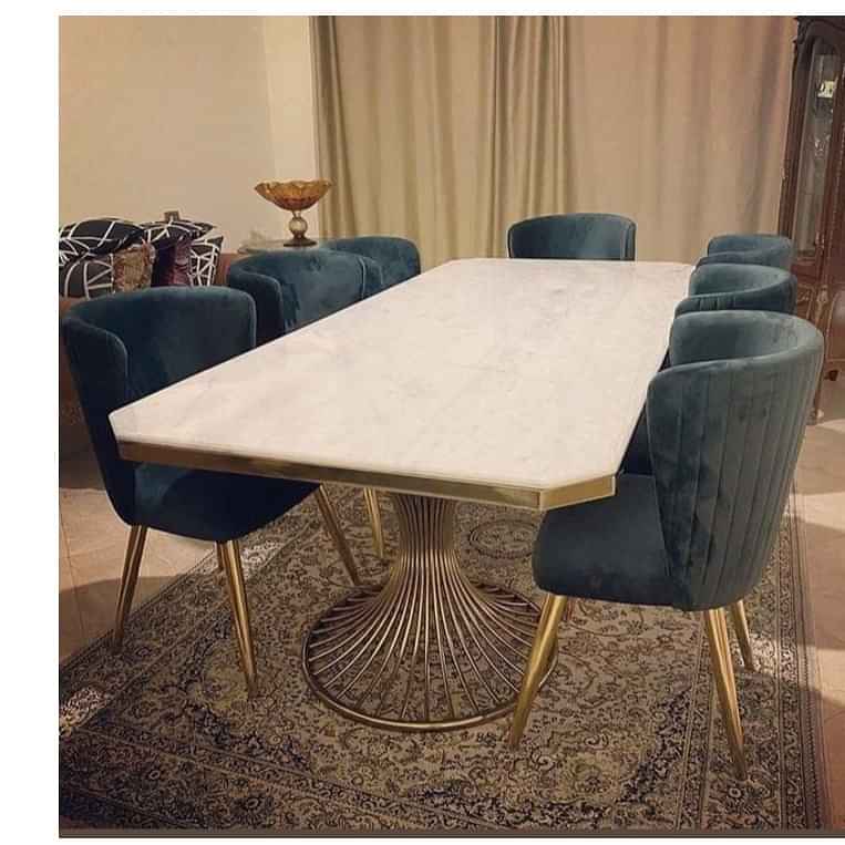 Modern 8 Seater Dining Table Set - photo