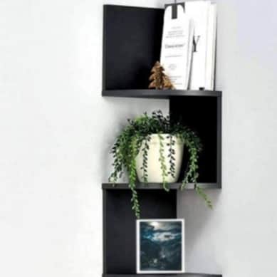 Zig Zag Floating Display Rack with Finish 5 Tiers - top_view