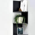 Zig Zag Floating Display Rack with Finish 5 Tiers - top_view