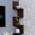 Zig Zag Storage Organizer with Dark Brown Finish 5 Tiers - top_view