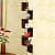 Floating Display Rack with Walnut Finish 5 Tiers - front_view