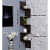 Floating Display Rack with Walnut Finish 5 Tiers - rear_view