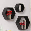 Annecy Floating Shelf In Hexagon Shape (Set of 3) - rear_view
