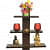 Sacramento Wooden Standing Wall shelf (Brown) - front_view