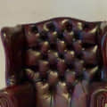 Chelsea Chesterfield Leather Chairs in Maroon - top_view