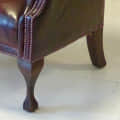 Chelsea Chesterfield Leather Chairs in Maroon - rear_view