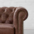 Classic Chesterfield Rolled Arms 2 Seater Sofa Set - left_view