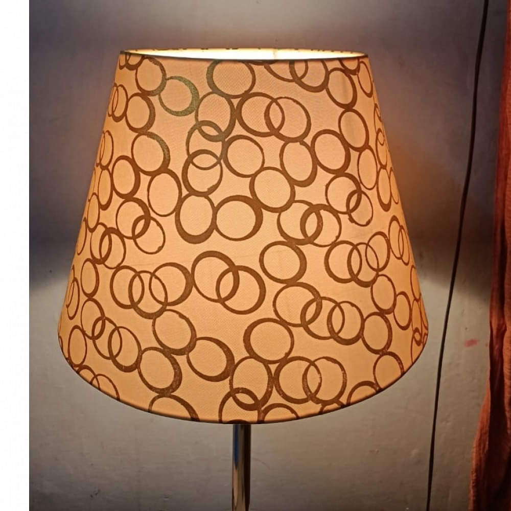Printed Vintage Golden Lampshade - photo