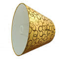 Printed Vintage Golden Lampshade - top_view