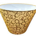Printed Vintage Golden Lampshade - rear_view